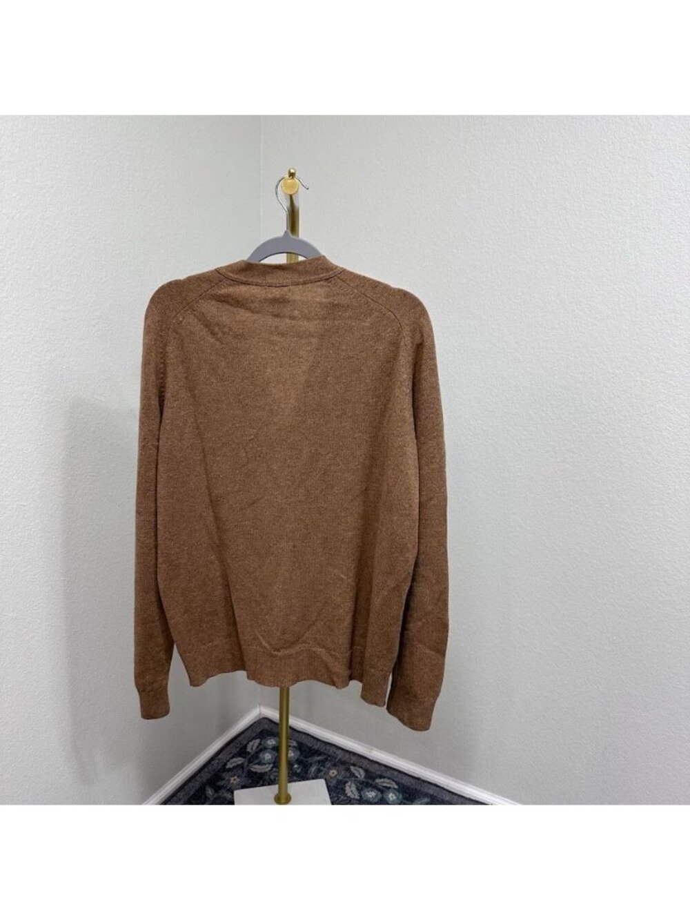 LL Bean 100% Lambswool VNeck Button Up Grandpa Cardigan Sweater QY82 Mens Medium - Picture 5 of 7